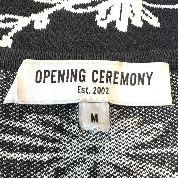 Opening Ceremony Black & White Floral Scuba Knit Fit & Flare Dress Women’s Med - Picture 12 of 12